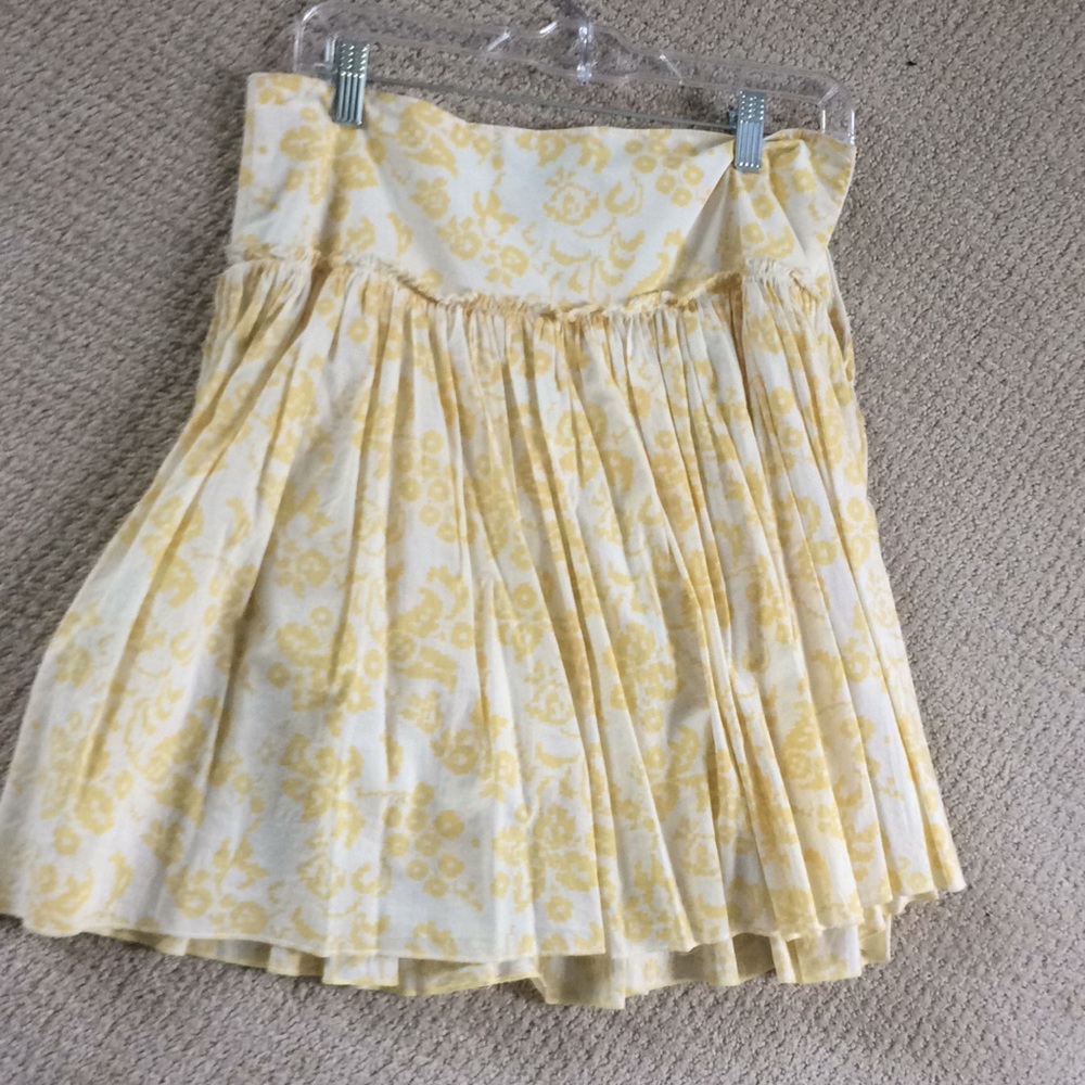 Yellow and white cotton Gap skirt